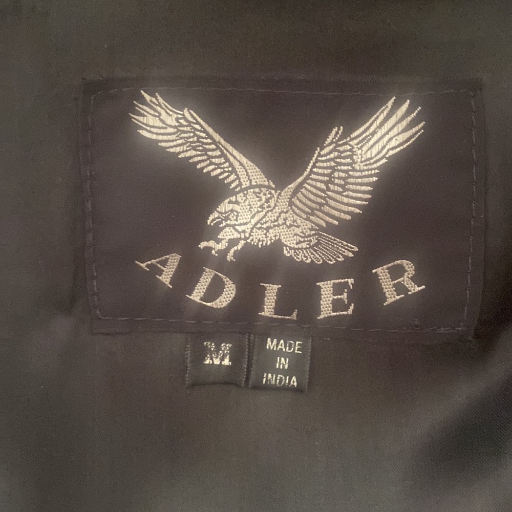 Vintage ADLER Y2K Mens Black Leather Bomber Jacket M Medium $300 EUC lcsr - Picture 10 of 16